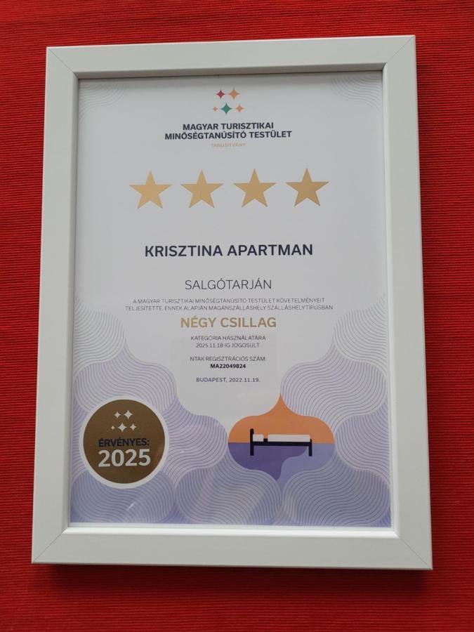 Krisztina Apartman Apartment ชาลโกตาร์ยัน ภายนอก รูปภาพ